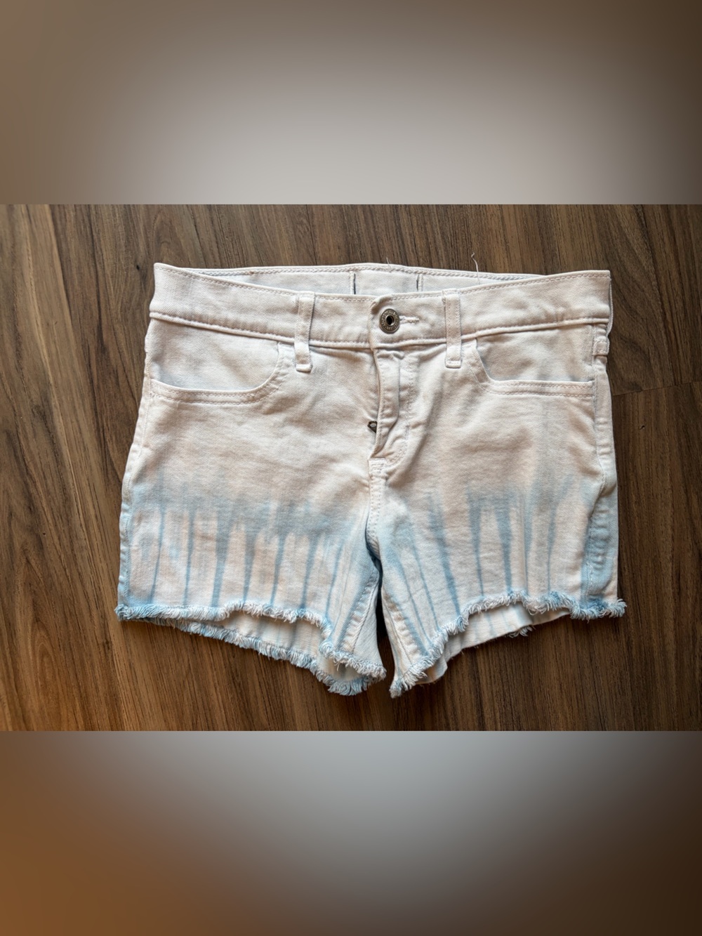 Abercrombie Kids White Frayed Denim Shorts